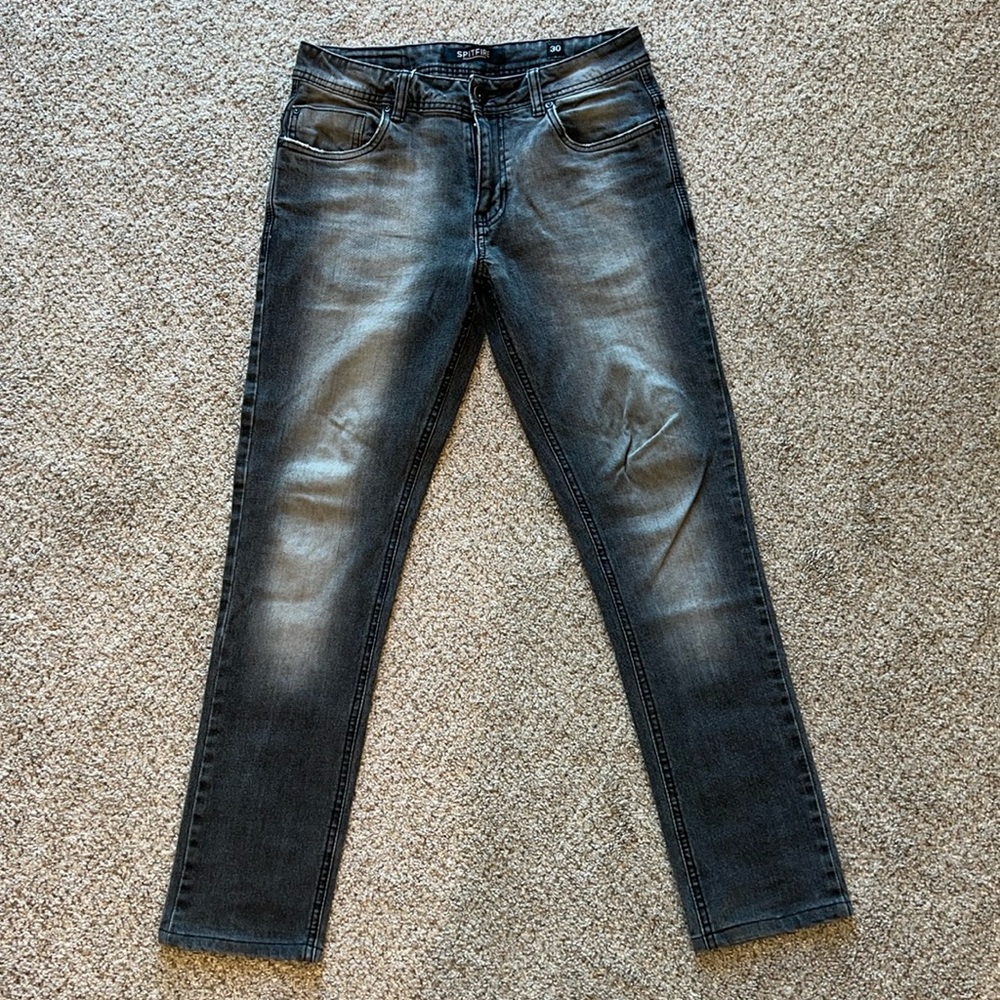 Black washed skinny jeans